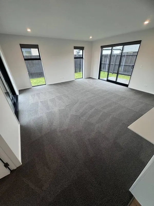 Open-plan living carpet steam clean by SN Cleaning Services, Christchurch
